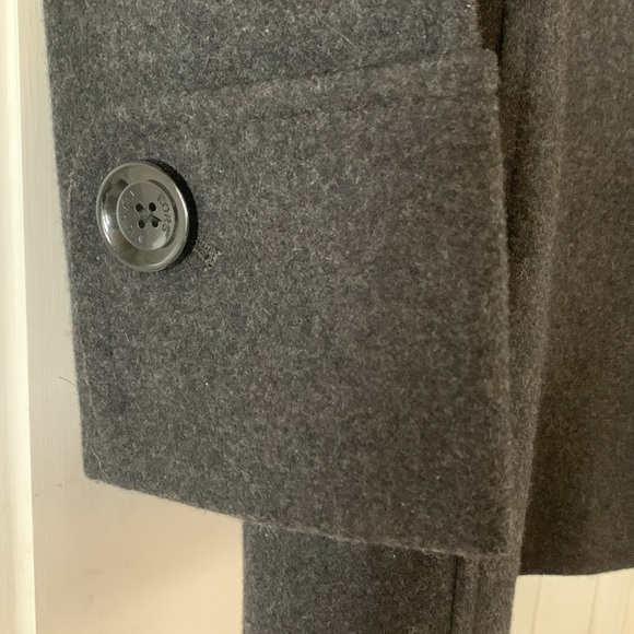 Michael Michael Kors Wool Blend Grey Button Pea Coat Size M - Picture 3 of 6